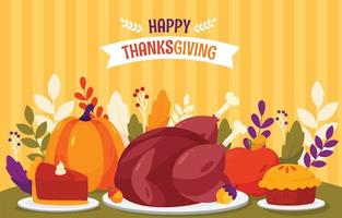 Happy Thanksgiving Dinner Concept vector