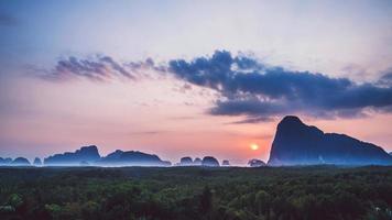 archipelago Andaman sea Morning atmosphere Sun rises. Asia Thailand photo