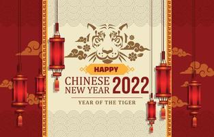 2022 año nuevo chino, año del tigre. vector