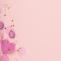 Abstract Background with Paper Hearts, confetti for Valentine's Day. Love and Feeling Background for poster, banner, post, card Studio Photo