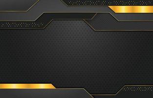 Black and Gold Technology Concept Background vector