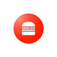 Ilustración de vector de icono de hamburguesa. icono de comida rápida sobre fondo blanco