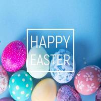 Colorful background with Easter eggs background. Happy Easter concept. Can be used as poster, background, holiday card photo