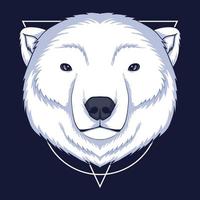 Polar bear head vector illustration