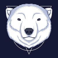 Polar bear head vector illustration