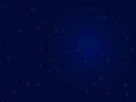 Snowfall on a dark blue background. Snowflakes fall at night. Winter vector illustration.