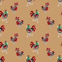 seamless pattern design of abstract chicken illustration. Vector designs for backgrounds, wallpapers, backgrounds, covers, and prints on fabrics. vector illustration