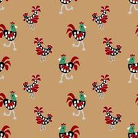 seamless pattern design of abstract chicken illustration. Vector designs for backgrounds, wallpapers, backgrounds, covers, and prints on fabrics. vector illustration