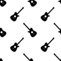 seamless pattern black abstract guitar design. vector