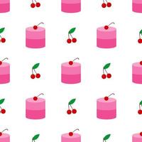 seamless pattern pudding cake design. vector