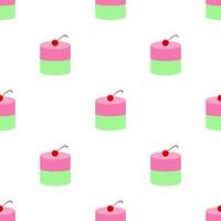 seamless pattern pudding cake design. vector