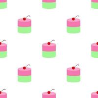 seamless pattern pudding cake design. vector