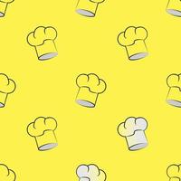 seamless design motif illustration of a chef's hat. with a yellow texture. vector