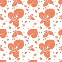 seamless pattern of abstract leaf design. white background. Illustrated vector designs for wallpapers, backdrops, covers, and prints on fabric. vector illustration