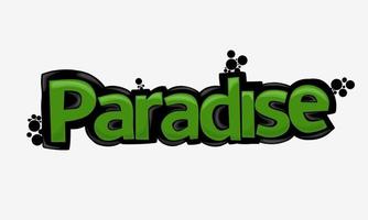 cool PARADISE writing graffiti design vector