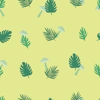 beautiful seamless pattern leaves background vector