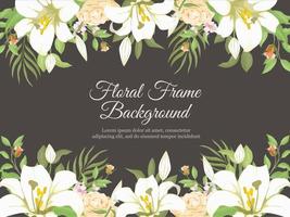 Beautifull Wedding Backgroundwith Lily Flowers Vector