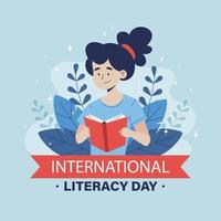 International literacy day concept vector