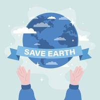 Save the Earth concept vector