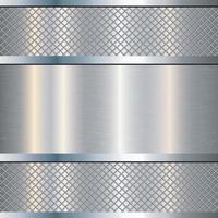 Fondo metálico plata textura de acero pulido sobre fondo perforado