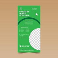 Green Nice Rack Card Design Template vector