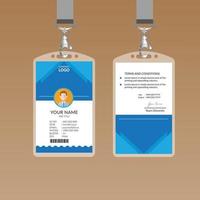 Blue Nice ID Card Template vector