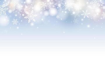 Diseño de banner de Navidad e invierno de copo de nieve con ilustración de vector de luz