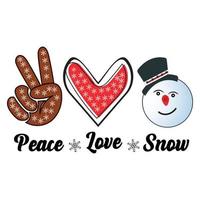 Peach Love Snow, Winter Sublimation Design, perfect on t shirts, mugs, signs, cards and much more, Free Vector