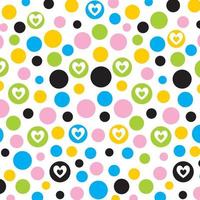 polka dot colorful pattern background vector editable