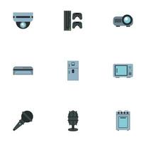 bundle of electronics devices icons vector