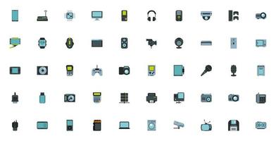 bundle of robots cyborg set icons vector