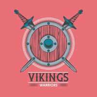 Vikings warriors printed tshirt template vector