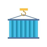 crane hook lifting container icon vector