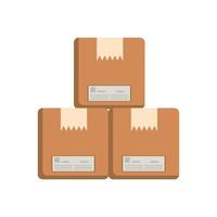 pile of boxes packing postal service vector