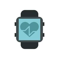 smart watch with cardiology app vector