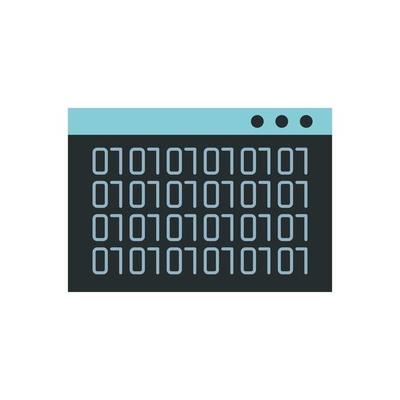 webpage template with binary code numbers