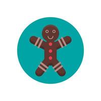 merry christmas ginger cookie icon vector