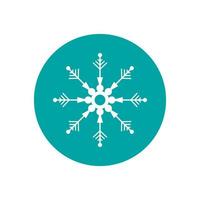 happy merry christmas snowflake icon vector