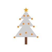 merry christmas pine tree icon vector