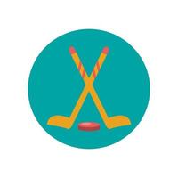 icono de equipo de hockey de deporte de invierno vector