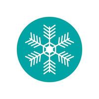 happy merry christmas snowflake icon vector