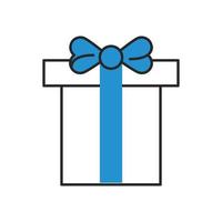 merry christmas gift present icon vector