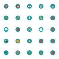 bundle of winter season set icons vector