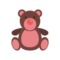 cute little bear teddy toy vector