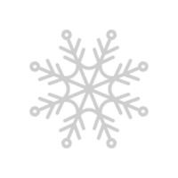 happy merry christmas snowflake icon vector