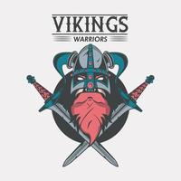 Vikings warriors printed tshirt template vector