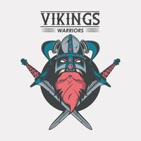 Vikings warriors printed tshirt template vector