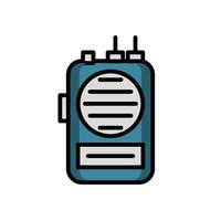 communicator radio military force isolated icon vector