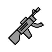 gun military force isolated icon vector