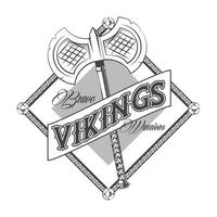 Vikings warriors printed tshirt template vector